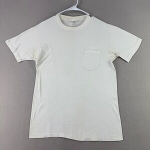 Vintage 90s Towncraft Pocket Tee Mens Large Single Stitch Made in USA White